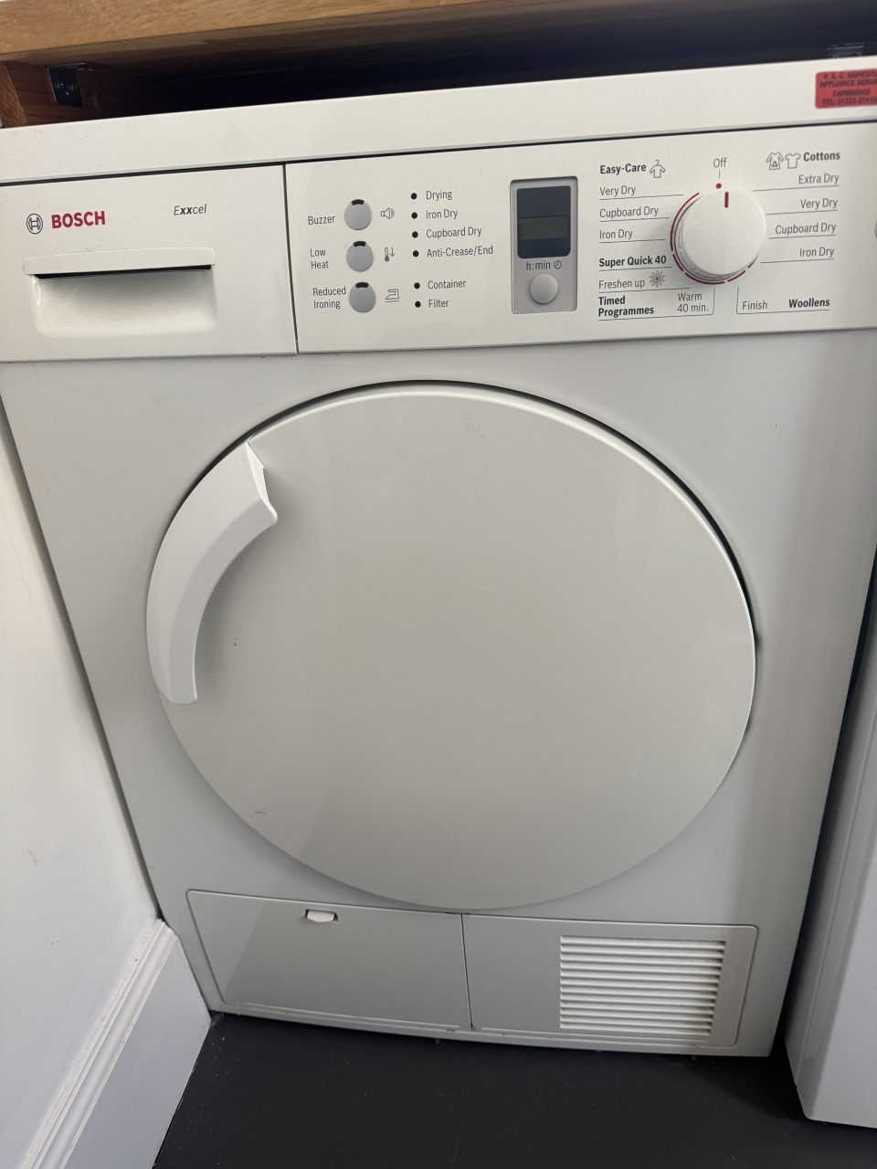 Bosch tumble dryer repaired in Cambridge