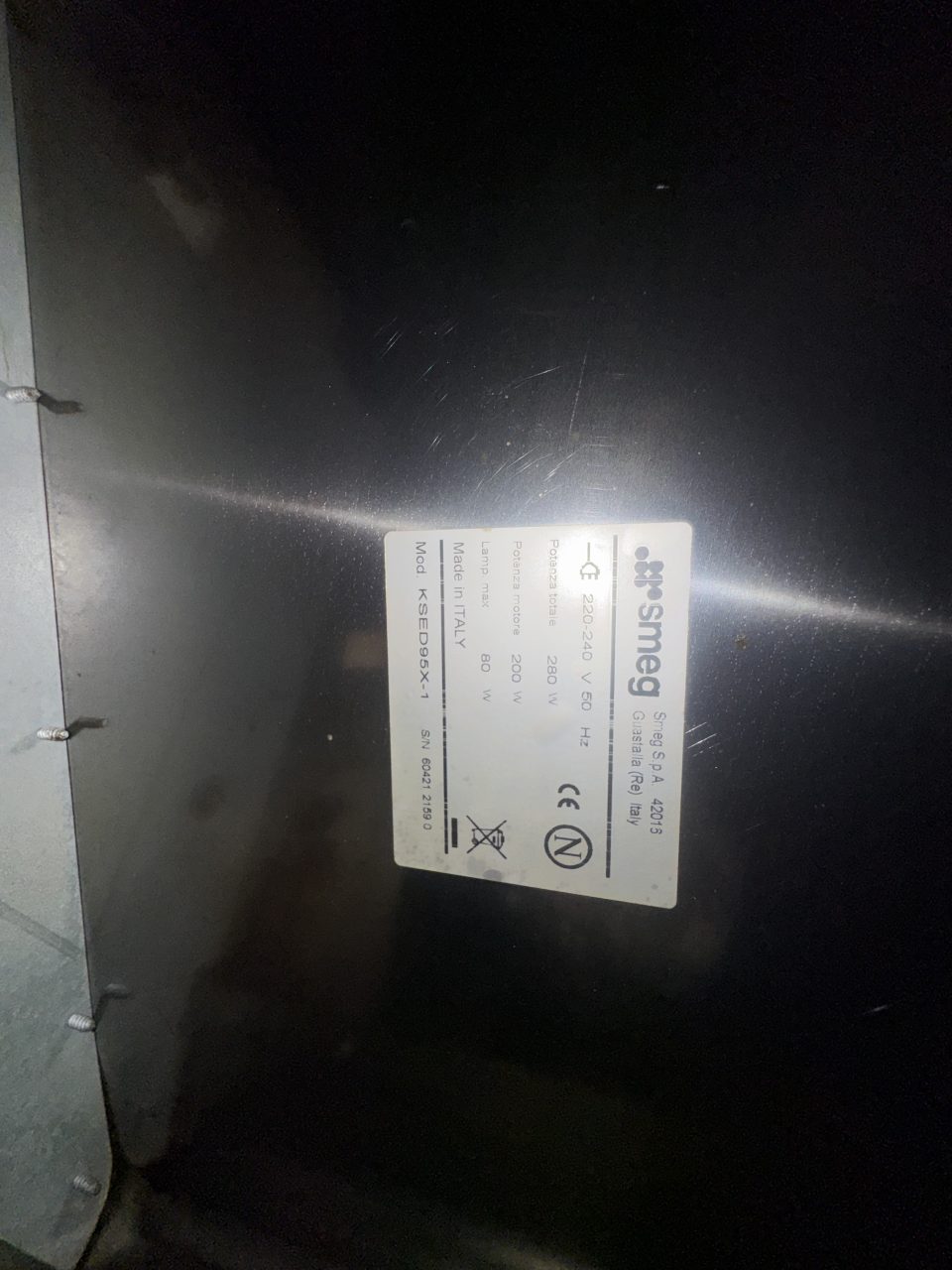 Smeg extractor hood repaired in Hitchin